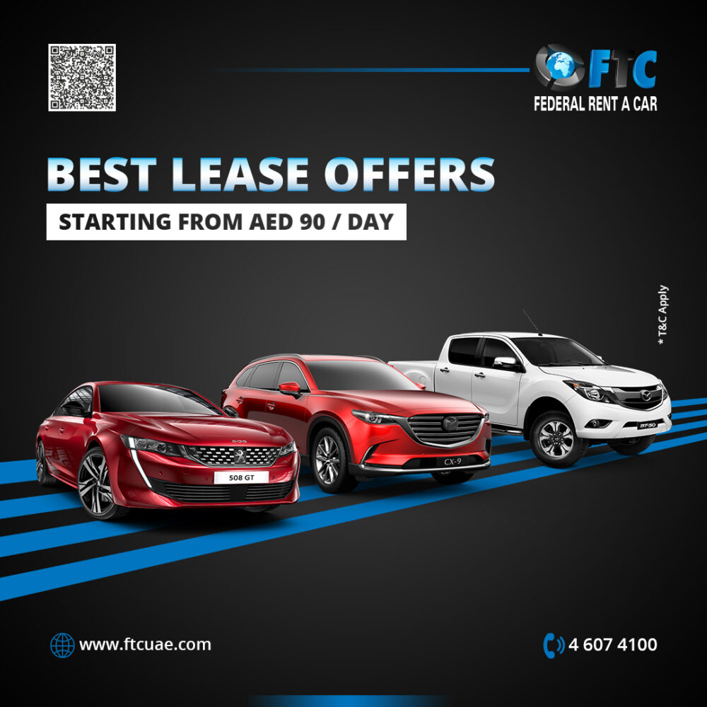 Best Lease Offers Starting From AED 90 Per Day Federal Trading